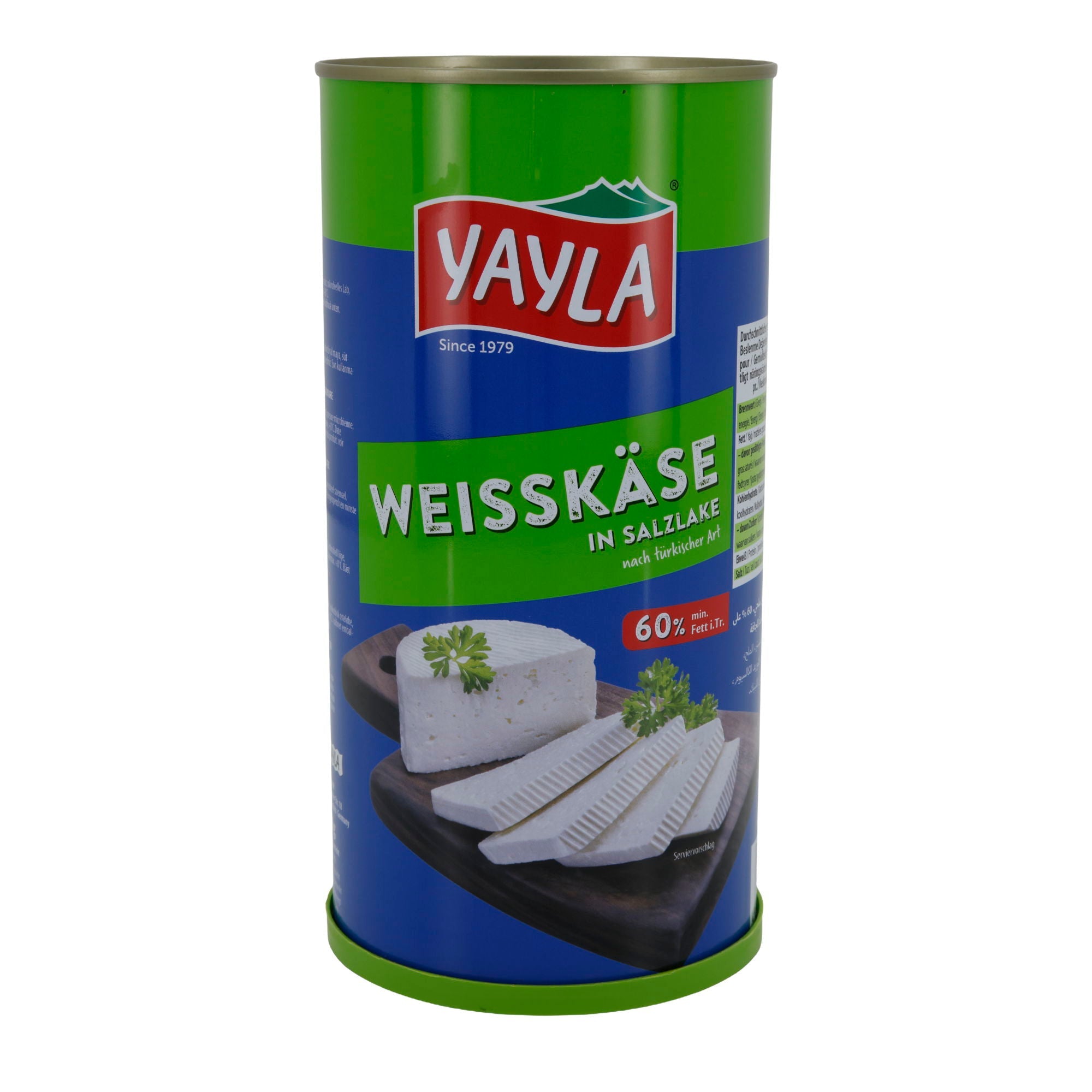 Hirtenkäse Yayla Weißkäse | Weißkäse in Salzlake | Türkischer Hirtenkäse mit 60 % Fett i. Tr. | 1500 g YAYLA